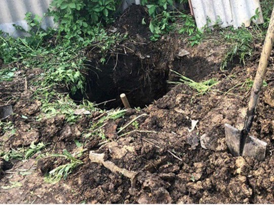 Из-за нехватки денег: на Донбассе мужчина закопал труп отца в огороде