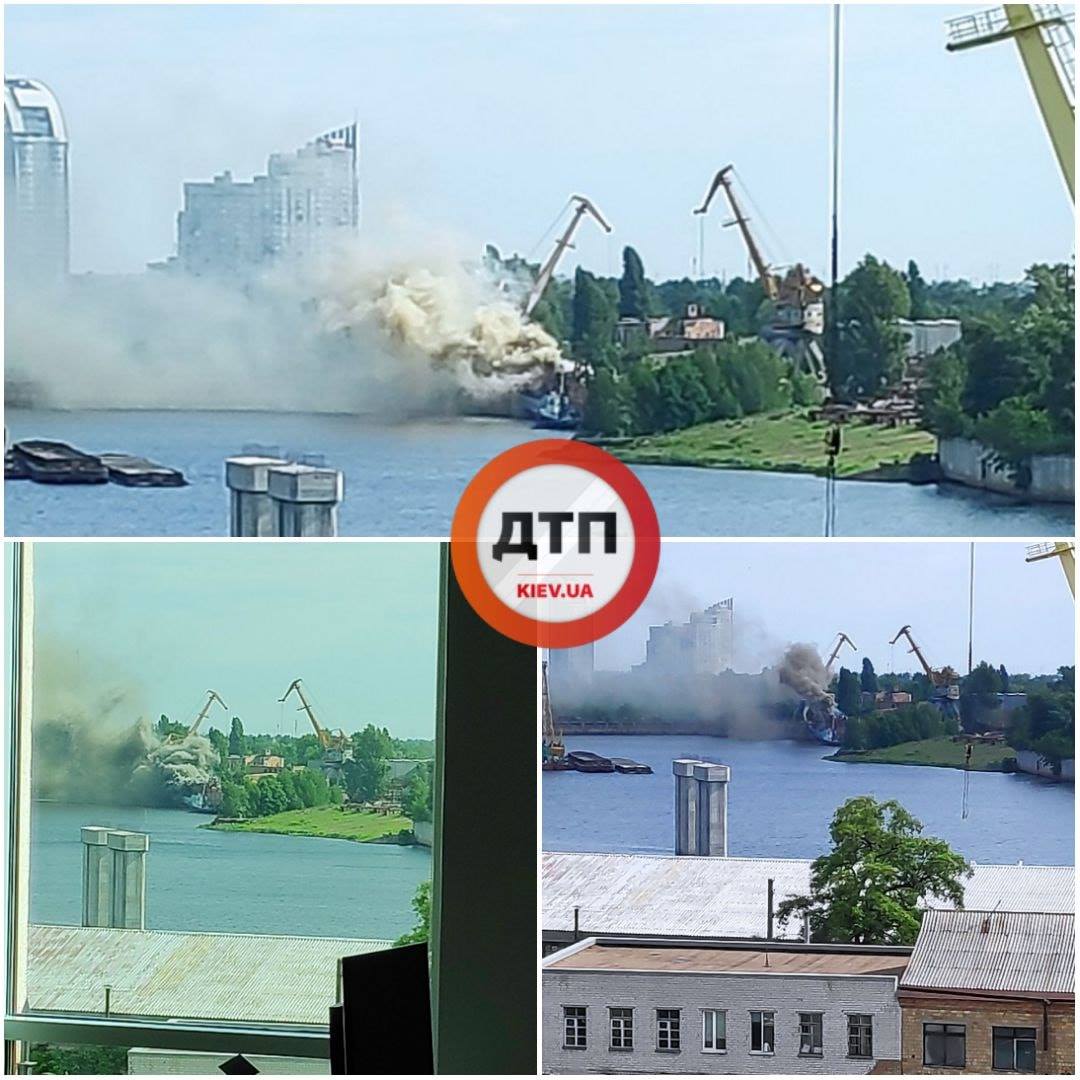 На территории завода «Кузня на Рыбальском» вспыхнул пожар (фото, видео)