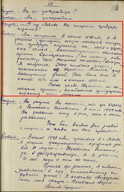 СБУ: Семья Шухевича получала паек от немцев