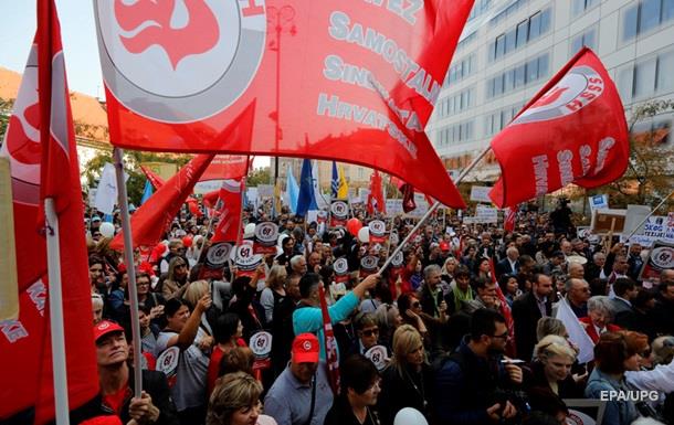 В Хорватии протестуют против повышения пенсионного возраста