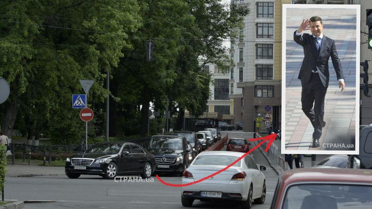 Зеленский приехал на работу в сопровождении кортежа: в сеть попало фото