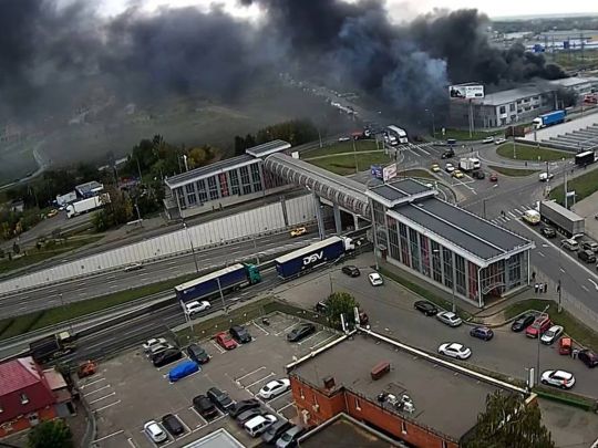 В&nbsp;москві сталася потужна пожежа в&nbsp;торговому центрі