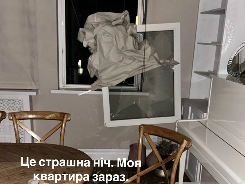 &laquo;Це&nbsp;страшна ніч&raquo;: Ольга Фреймут показала розбиту після обстрілу квартиру в&nbsp;Києві (фото)